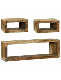 Set mobile TV 3 pcs Marrone Legno massello di mango 2