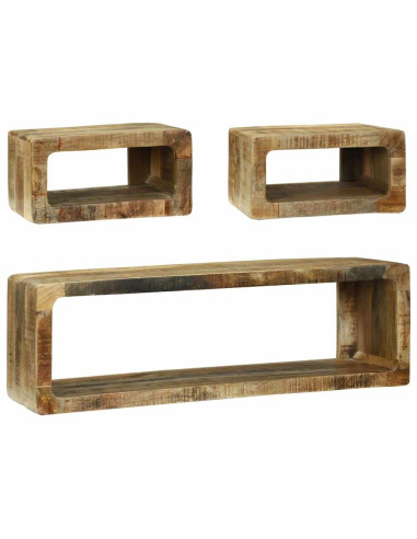 Set mobile TV 3 pcs Marrone Legno massello di mango