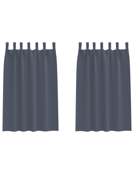 Tende oscuranti 2 pcs Antracite 175 x 140 cm Poliestere