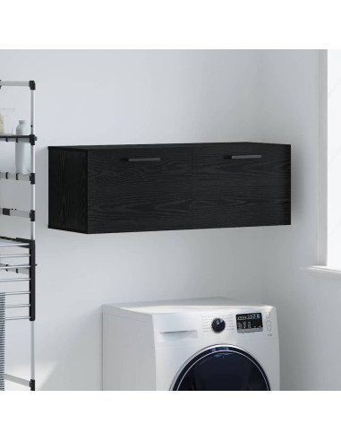 Armadietto a muro Rovere nero 100 x 36.5 x 35 cm