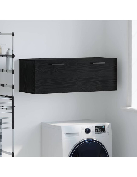 Armadietto a muro Rovere nero 100 x 36.5 x 35 cm