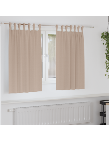 Tende Blackout con Anelli 2 pcs Talpa 140 x 140 cm Poliestere