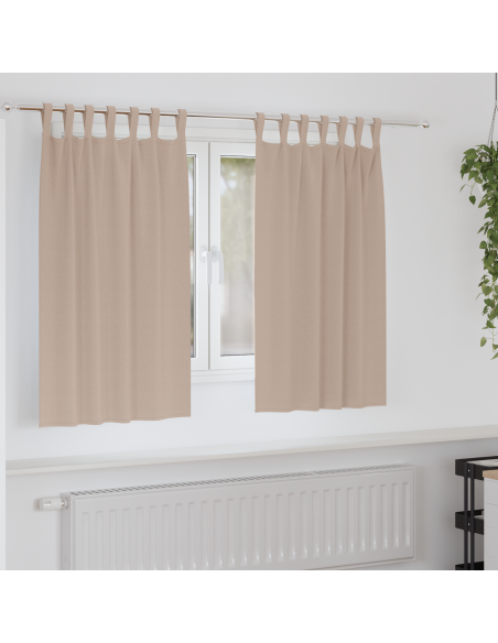 Tende Blackout con Anelli 2 pcs Talpa 140 x 140 cm Poliestere