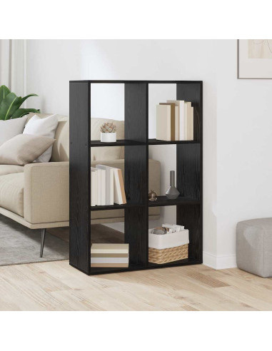 Armadio per Libri Rovere Nero 69,5 x 29 x 103,5 cm