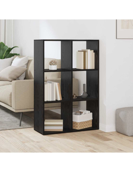 Armadio per Libri Rovere nero 69.5 x 29 x 103.5 cm