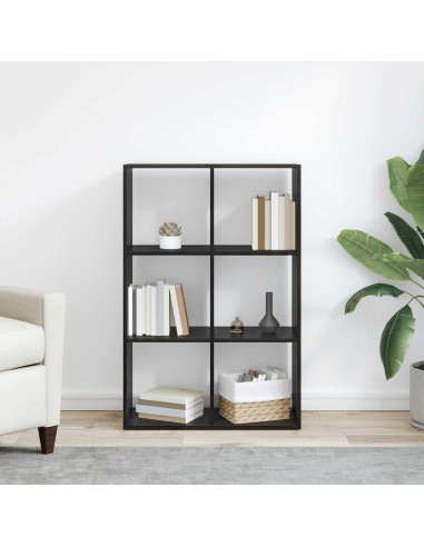 Armadio per Libri Rovere Nero 69,5 x 29 x 103,5 cm