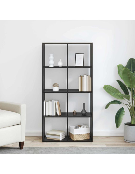 Armadio per Libri Rovere nero 69.5 x 29 x 137.5 cm