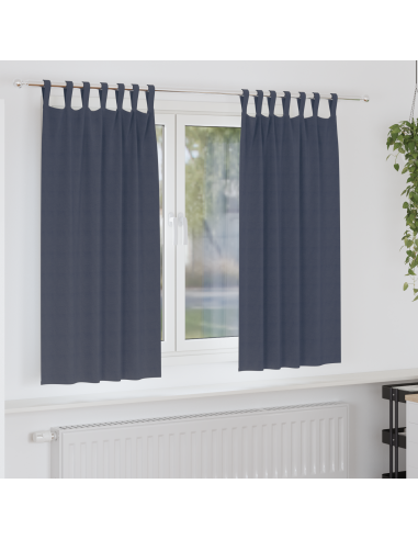 Tende Blackout con Anelli 2 pcs Antracite 175 x 140 cm