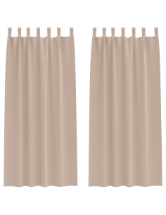 Tende Blackout con Anelli 2 pcs Talpa 225 x 140 cm Poliestere 2