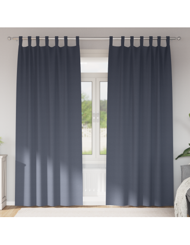 Tende Blackout con Anelli 2 pcs Antracite 225 x 140 cm