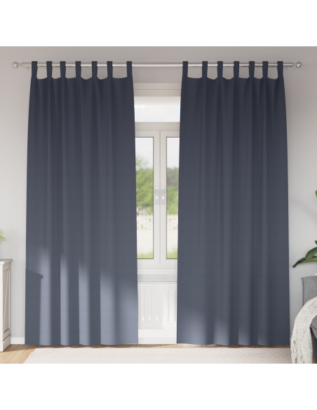 Tende Blackout con Anelli 2 pcs Antracite 225 x 140 cm