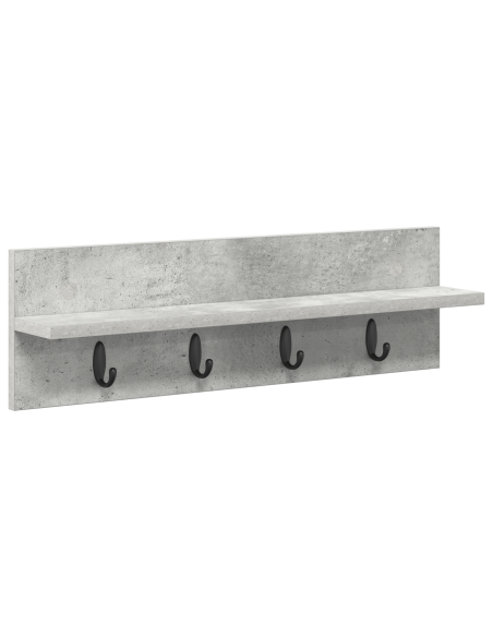 Appendiabiti a muro Grigio cemento 60 x 10.5 x 18 cm