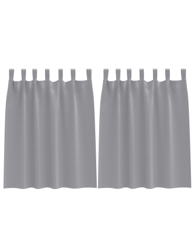 Tende Blackout con Anelli 2 pcs Grigio chiaro 140 x 140 cm
