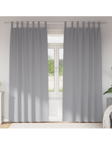 Tende Blackout con Anelli 2 pcs Grigio chiaro 260 x 140 cm
