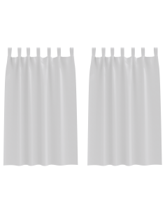 Tende Blackout con Anelli 2 pcs Grigio Chiaro 175 x 140 cm 2