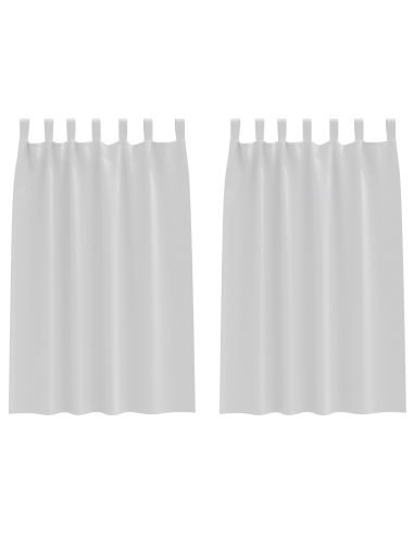 Tende Blackout con Anelli 2 pcs Grigio Chiaro 175 x 140 cm