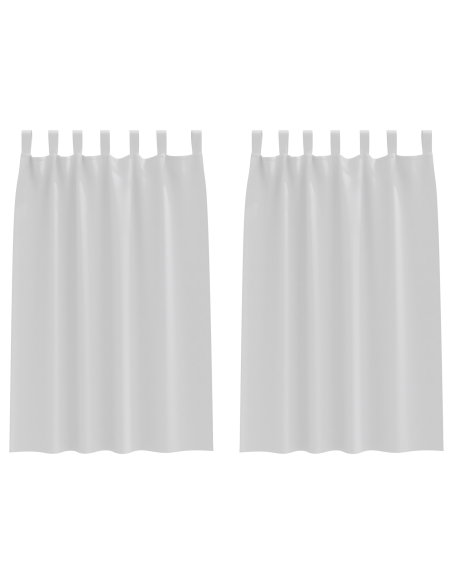 Tende oscuranti 2 pcs Grigio Chiaro 175 x 140 cm Poliestere