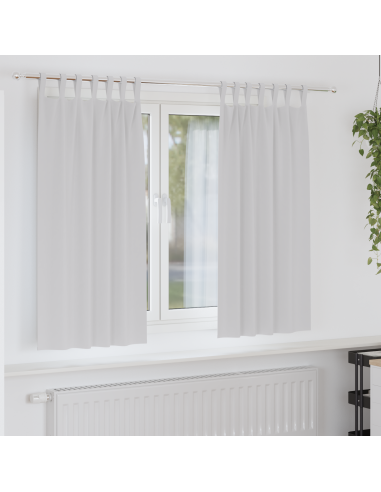 Tende Blackout con Anelli 2 pcs Grigio Chiaro 175 x 140 cm