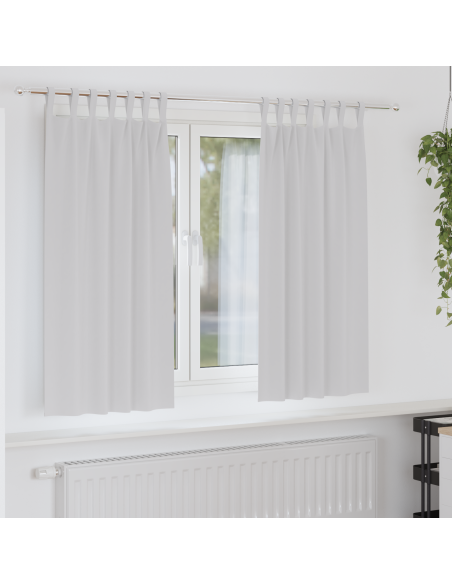 Tende Blackout con Anelli 2 pcs Grigio Chiaro 175 x 140 cm