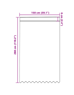 Tenda in Pizzo con tende Bianco 280 x 150 cm Poliestere