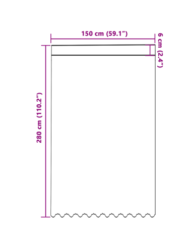 Tenda in Pizzo con tende Bianco 280 x 150 cm Poliestere