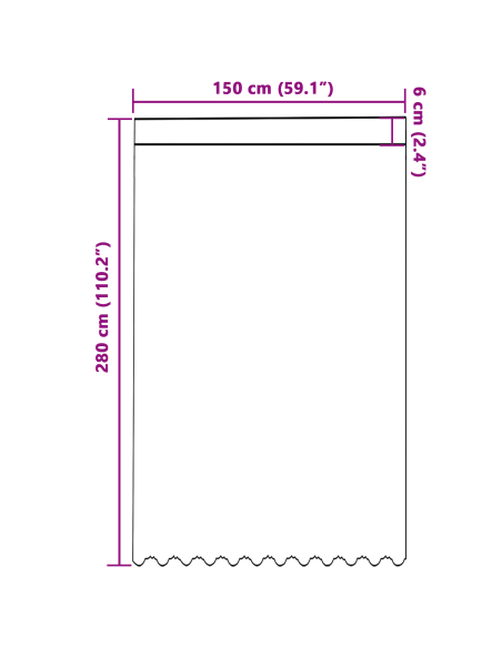 Tenda in Pizzo con tende Bianco 280 x 150 cm Poliestere
