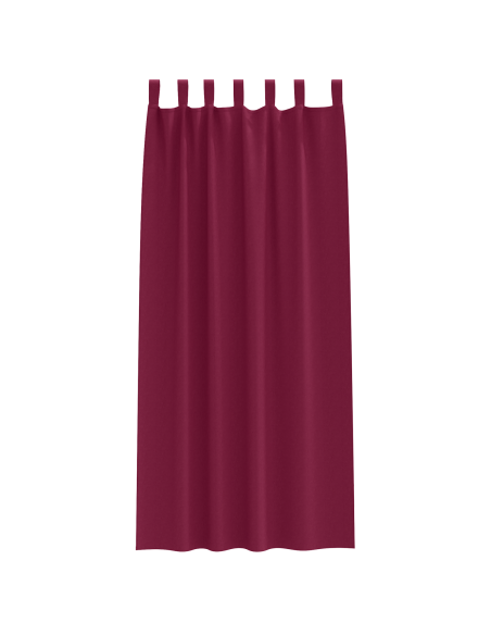 Tende Blackout con Anelli 2 pcs Rosso Vino 225 x 140 cm