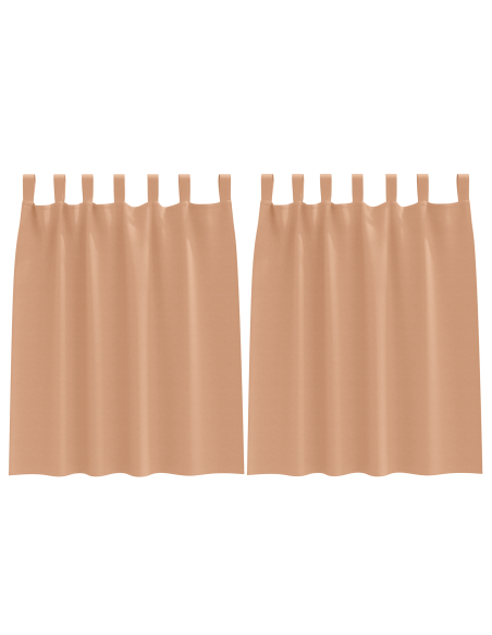 Tende oscuranti 2 pcs Marrone chiaro 140 x 140 cm Poliestere