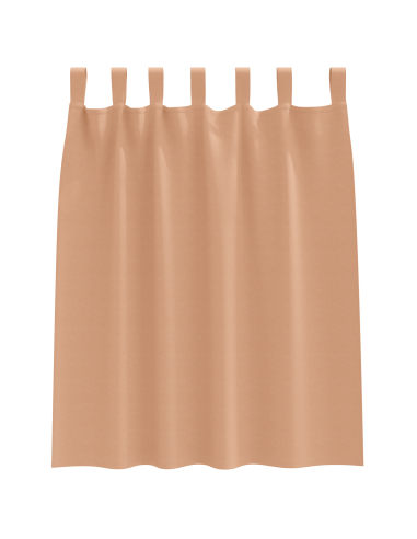 Tende Blackout con Anelli 2 pcs Marrone Chiaro 140 x 140 cm