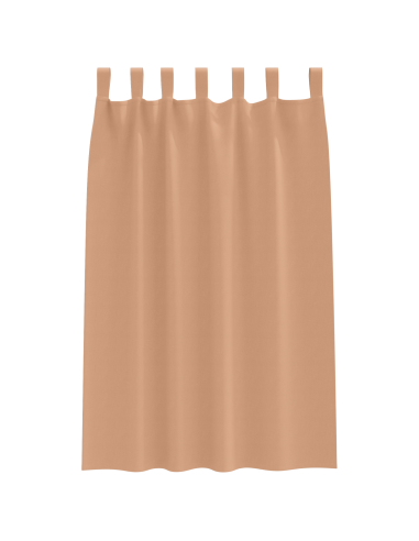 Tende Blackout con Anelli 2 pcs Marrone Chiaro 175 x 140 cm