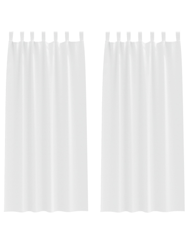 Tende Blackout con Anelli 2 pcs Bianco Puro 245 x 140 cm