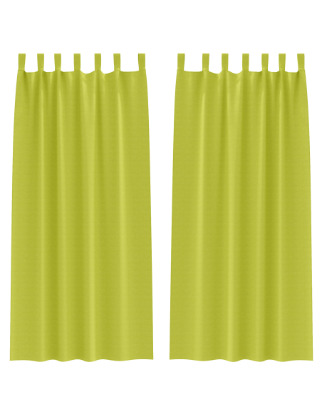 Tende Blackout con Anelli 2 pcs Verde 225 x 140 cm Poliestere