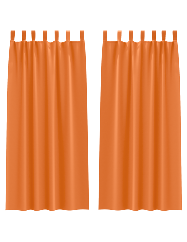 Tende Blackout con Anelli 2 pcs Arancione Vivo 225 x 140 cm