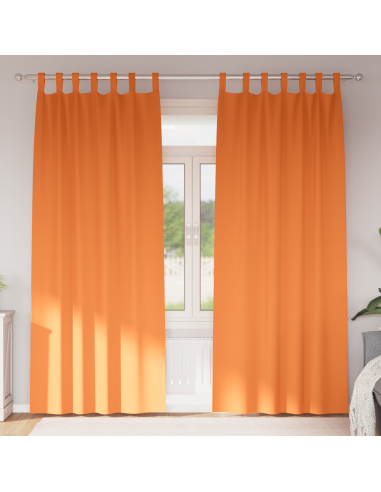 Tende Blackout con Anelli 2 pcs Arancione Vivo 225 x 140 cm