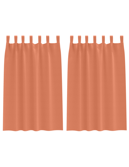 Tende Blackout con Anelli 2 pcs Terracotta 175 x 140 cm