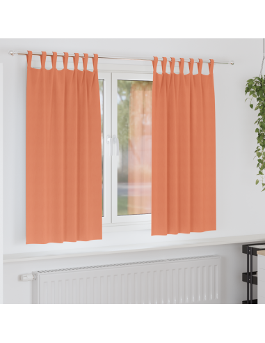 Tende Blackout con Anelli 2 pcs Terracotta 175 x 140 cm