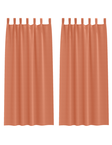 Tende Blackout con Anelli 2 pcs Terracotta 225 x 140 cm