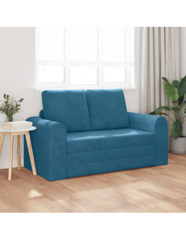 Divano letto 60cm Blu Velluto