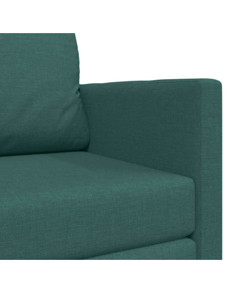 Divano Letto 2-in-1 Verde Scuro 124x71x78 cm Tessuto