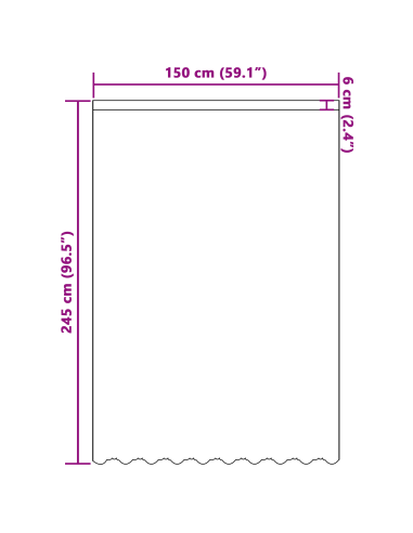 Tenda in Pizzo con tende Floreale Bianco 245x150cm Poliestere
