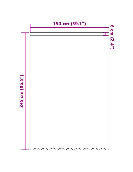 Tenda in Pizzo con tende Bianco 150 x 245 cm Poliestere