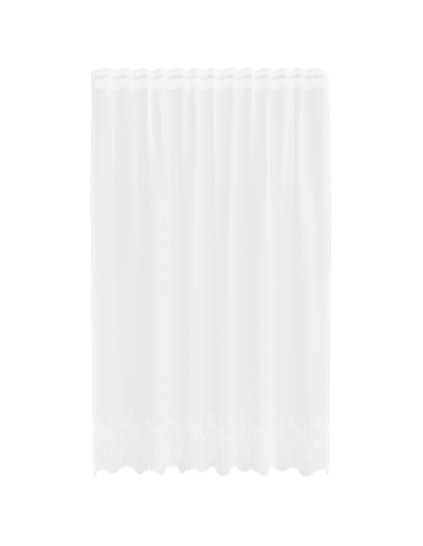 Tenda in Pizzo con tende Floreale Bianco 245x150cm Poliestere