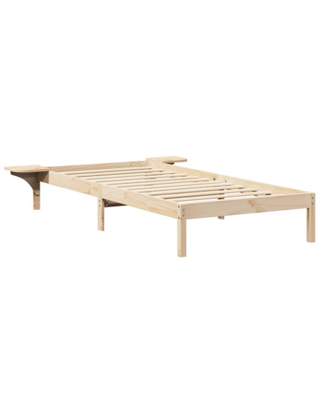 Rete letto con comodini Marrone 75 x 190 cm Marrone