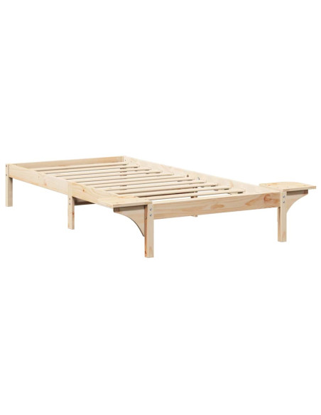 Rete letto con comodini Marrone 75 x 190 cm Marrone