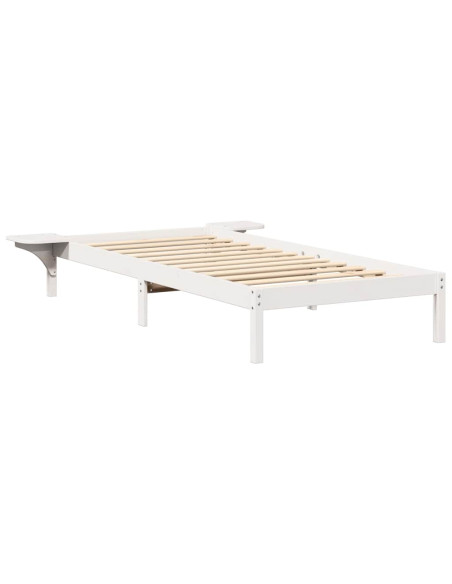 Rete letto con comodini Bianco 75 x 190 cm Bianco