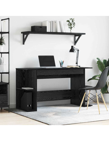 Scrivania Rovere nero 140 x 50 x 75 cm Legno multistrato