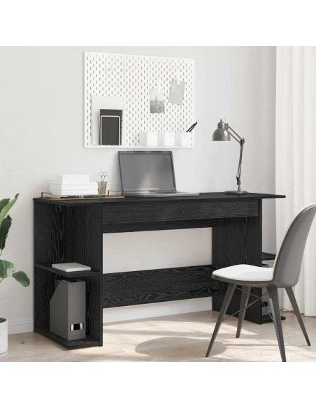 Scrivania Rovere nero 140 x 50 x 75 cm Legno multistrato