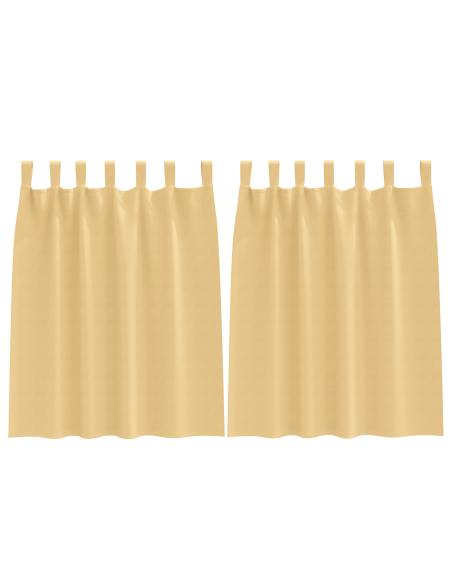 Tende oscuranti con tende 2 pcs Beige 140 x 140 cm Poliestere