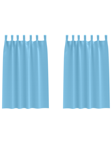 Tende Blackout con Anelli 2 pcs Blu Chiaro 175 x 140 cm