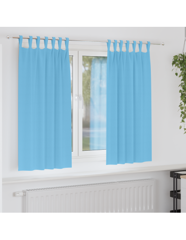 Tende Blackout con Anelli 2 pcs Blu Chiaro 175 x 140 cm